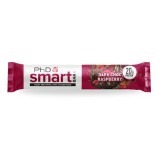 Baton proteic Smart Bar Dark Choc Raspberry, 64 g, PhD Nutrition