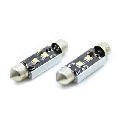 Set 2 becuri LED pentru plafoniera/numar inmatriculare Carguard, 5 W, 12 V, 400 lm, 41 mm, Alb xenon foto