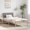 VidaXL Cadru de pat Maroniu și taupe 90 x 190 cm Lemn masiv de pin 878717