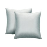 Cumpara ieftin Set 2 fete de perna Hoomil, 45 x 45 cm, catifea, gri deschis