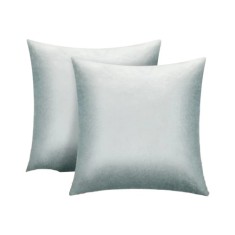 Set 2 fete de perna Hoomil, 45 x 45 cm, catifea, gri deschis