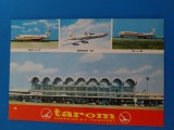 CPIB 23331 CARTE POSTALA - AEROPORTUL BUCURESTI OTOPENI, TAROM. BAC 1-11, BOEING 707, IL - 62, NECIRCULATA