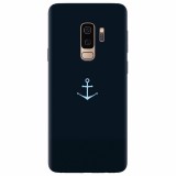 Husa silicon pentru Samsung S9 Plus, Blue Navy Anchor Illustration Flat