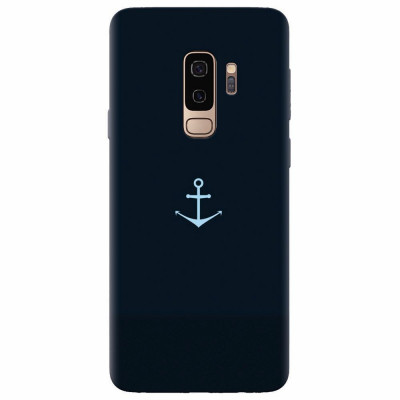Husa silicon pentru Samsung S9 Plus, Blue Navy Anchor Illustration Flat foto