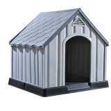 Cumpara ieftin Cusca pentru caini, gri, 92x87x91 cm, plastic
