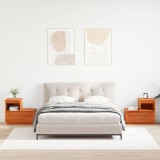 vidaXL Noptiera Maro Ceruit, Lemn Masiv, 60x34x51cm, Sertar Depozitare, Stil Modern