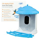 Hranitoare inteligenta pentru pasari PNI MyBird PT035 cu camera Wi-Fi 4MP si panou solar 3W, rezervor hrana 2l, aplicatie dedica