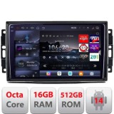 Navigatie Chrysler Jeep Edotec Kit-202 8 core QLED 2K 16+512 360 Android Waze USB Navigatie Internet Youtube Radio v2 CarStore Technology