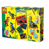 Set creativ 3 in 1 cu accesorii incluse- Dinozauri,5-8 ani