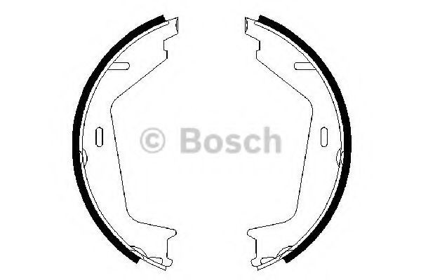 Set saboti frana, frana de mana VOLVO V70 II (SW) (2000 - 2007) BOSCH 0 986 487 623