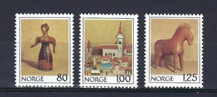 Norvegia 1978 - Craciun, jucarii de lemn, serie neuzata