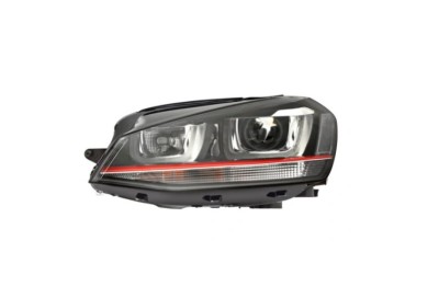 Far Volkswagen Golf Vii (5k), 10.2012-03.2017, model: GTI, fata, stanga, bi-xenon; cu lumini de zi tip LED; D3S+H21W+H7; electric; fara bec xenon; fa foto