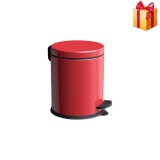 Cumpara ieftin Cos de gunoi din inox cu pedala, 12 litri, rosu