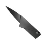 Cutit pliabil tip card pentru supravietuire, din otel inoxidabil, 6.5 cm lama, negru , compact, discret si ideal pentru situatii de urgenta
