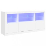 Cumpara ieftin Dulap cu lumini LED, alb, 142,5x37x67 cm