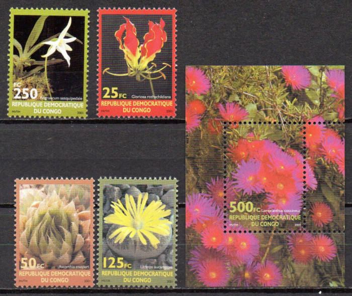 CONGO 2002, Flora, serie neuzata, MNH
