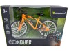 Bicicleta sport miniatura Conquer &ndash; model portocaliu realist pentru copii, roti mobile