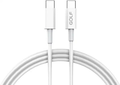 Cablu USB tip C la USB tip C 1m Golf Data Sync TPE PD 65W Quick Charge alb GC-81c A0115916 foto