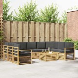 vidaXL Set de canapele de exterior 8 pcs Alb și Antracit 3392557