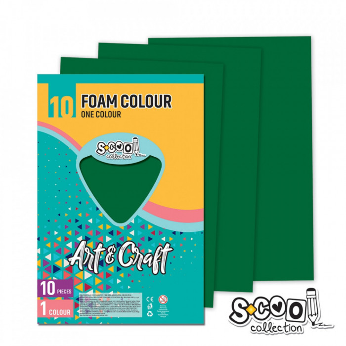 Hartie buretata, verde inchis, 10buc/set, 20x30 cm - S-COOL