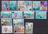 Turks Caicos 1969 vederi MI 223-237 MNH
