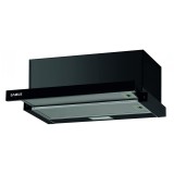 Hota incorporabila telescopica Samus HS6060TB, Capacitate absorbtie 600 m3h, 1 motor, Filtru metalic dublu, 2 viteze, 60 cm, Negru