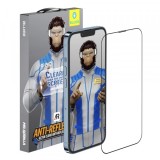 Folie de protectie Ecran Blueo Anti-Reflective HD pentru Apple iPhone 16e / 14 / 13 Pro / 13, Sticla Securizata, Full Glue, Neagra