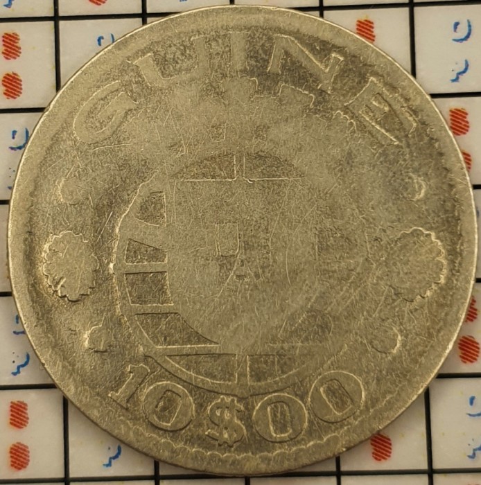 Guinea Bissau 10 escudos 1952 argint - km 10 - A006
