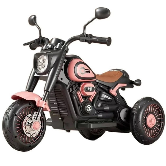 Tricicleta Electrica pentru Copii, Flippy, Tricicleta DUAL-DRIVE 380*2 Baterie 6V 4.5, Bluetooth, Telecomanda, Sistem Anti-Rasturnare, Sistem de Lumin