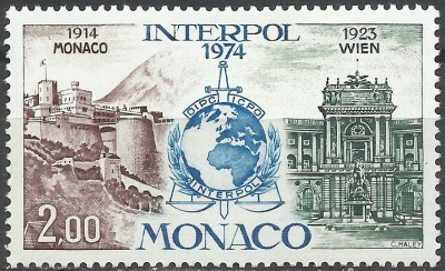 C4805 - Monaco 1974 - Interpol neuzat,perfecta stare foto