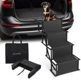 Scari pliabile auto pentru caini Navaris, 4 trepte, 107x76x47 cm, cu geanta, NAV0000272B001C