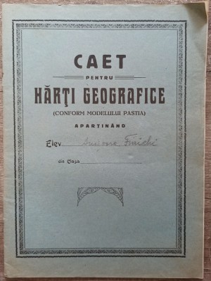 Caet pentru harti geografice editat de Fabrica de Cartonage ,,Moldova&amp;quot; Iasi foto