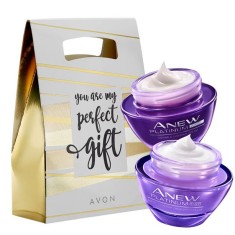 Set cadou Avon Anew Platinum 2 creme, pentru reconturare 55+, crema de zi 50 ml si crema de noapte 50 ml foto