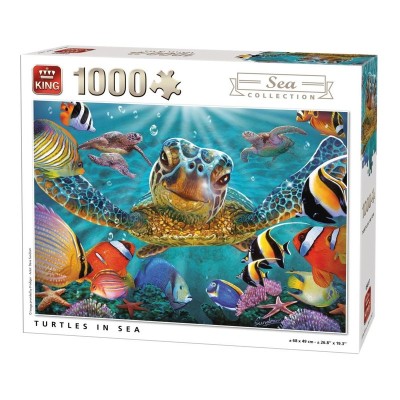 Puzzle 1000 piese Turtles In Sea foto