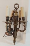 Lampadar , candelabru din bronz masiv in stilul francez Empire