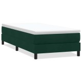 Cumpara ieftin Pat cu arcuri fara saltea verde inchis 90x210 cm catifea