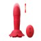 Vibrator Thrusting Flower Base Red