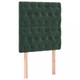 Tablii de pat, 2 buc, verde inchis, 80x7x78/88 cm, catifea