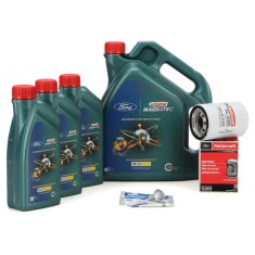 Pachet Revizie Ulei Motor Castrol Magnatec Ford 5W-20 E 5L 15D63F + 3 Buc 1L 46077 + Set Filtru Ulei + Surub Golire Baie Ulei Oe Ford 2081941 + 494879 foto