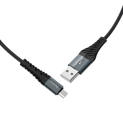 HOCO - Cablu de date (X38 Cool Charging) - USB-A la Micro-USB, 12W, 2.4A, 1.0m - Negru foto