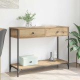 vidaXL Masă de consolă cu sertar Stejar Artizanal 100 x 34,5 x 75 cm 882242
