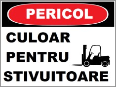 Placuta pentru culoar stivuitoare foto