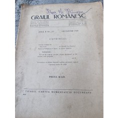 Graiul Romanesc Anul II Nr. 12 Decembrie 1928