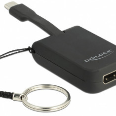 Adaptor USB-C la DisplayPort (DP Alt Mode) 4K 60Hz pentru breloc, Delock 63940