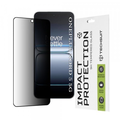 Folie de protectie Ecran Privacy Techsuit pentru OnePlus Nord 5, Sticla Securizata, Full Glue, 111D foto