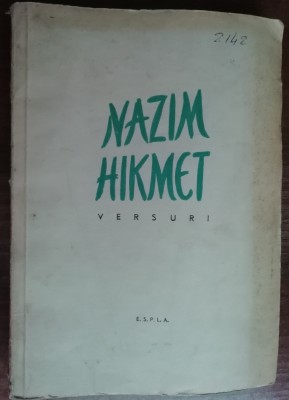 myh 50s - Nazim Hikmet - Versuri - ed 1957 foto