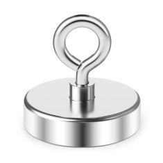 Magnet Neodim de mare putere cu maner D48, Putere - 75 KG foto