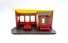 kit statie de autobuz circuit trenulet Diorama feroviara Germania anii '80 macheta cai ferate