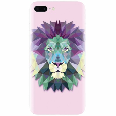 Husa silicon pentru Apple Iphone 8 Plus, Polygon Lion foto