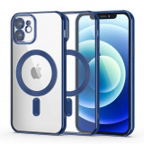 Husa Tech-Protect Magshine MagSafe pentru Apple iPhone 12 Albastru, Transparent, Silicon, Carcasa